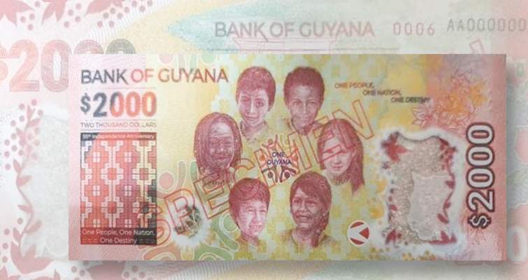 New Guyana $2,000 banknote tells a story of a 'dynamic future' &ndash; President Ali